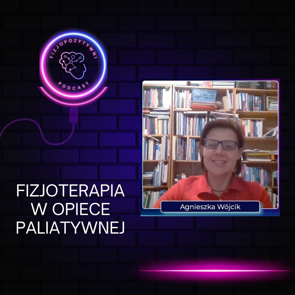 Podcast o fizjoterapii Fizjoterapia w opiece paliatywnej. Podcast fizjoterapeuty Fizjoterapia paliatywna - co się kryje za tym enigmatycznym pojęciem? Agnieszka Wójcik - ekspertka w tym temacie, współautorka książki “Fizjoterapia w opiece paliatywnej” dzieli się wiedzą i doświadczeniem z pracy z pacjentami w terminalnym stadium choroby. Dowiedz się, jak fizjoterapia może przynieść ulgę i poprawić jakość życia w trudnych chwilach.